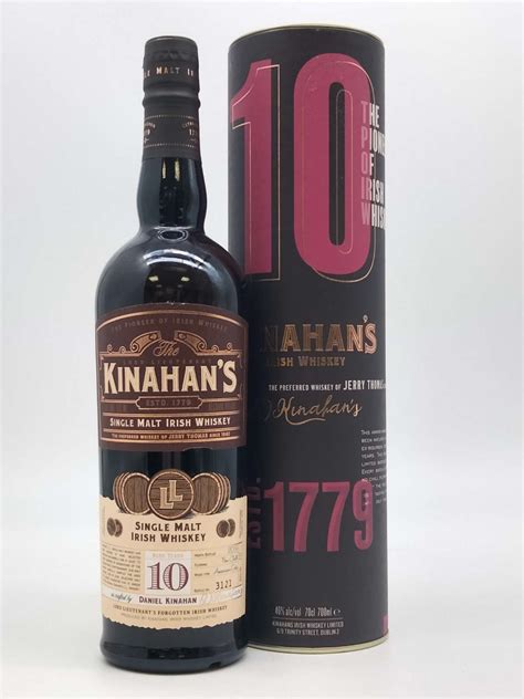 Kinahan's 10 Year Old Single Malt Irish Whiskey (700mL).